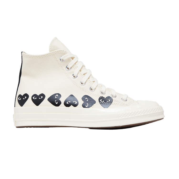Comme des Garçons PLAY x Converse Chuck 70 High 'Multi Heart - Milk Black'