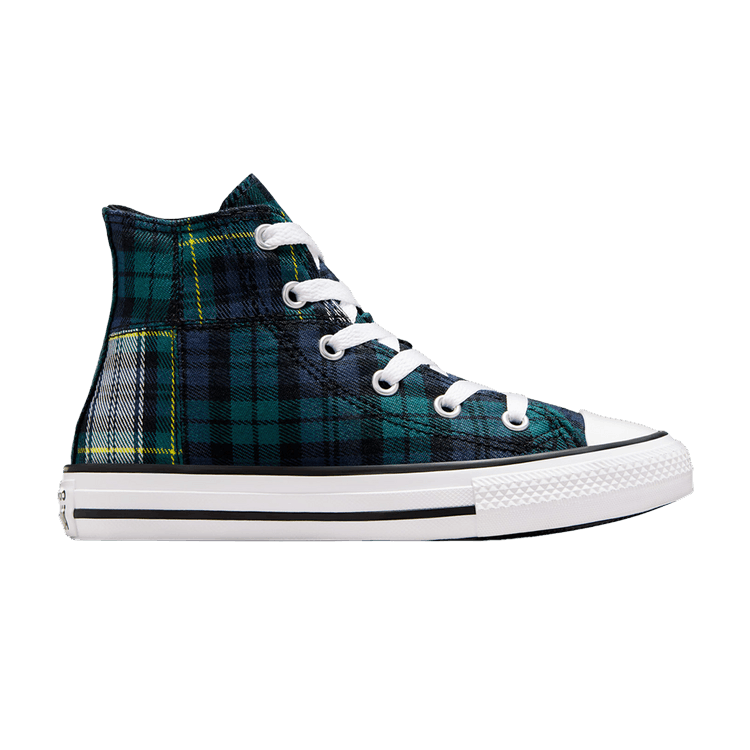 Converse Chuck Taylor All Star High PS 'Plaid - Dragon Scale Green'