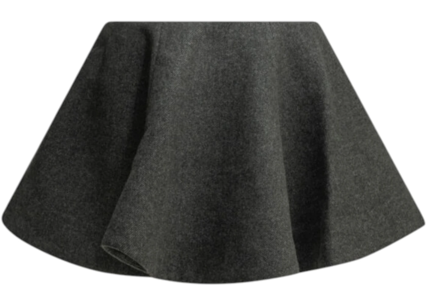 Ganni Women's Flared Wool Mini Skirt Grey