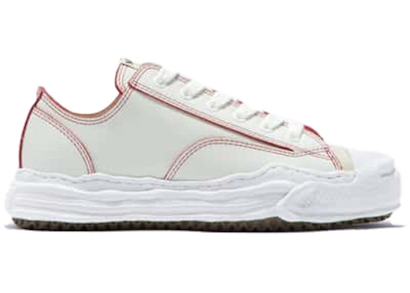Maison Mihara Yasuhiro Hank OG Sole Red Line Leather Low White