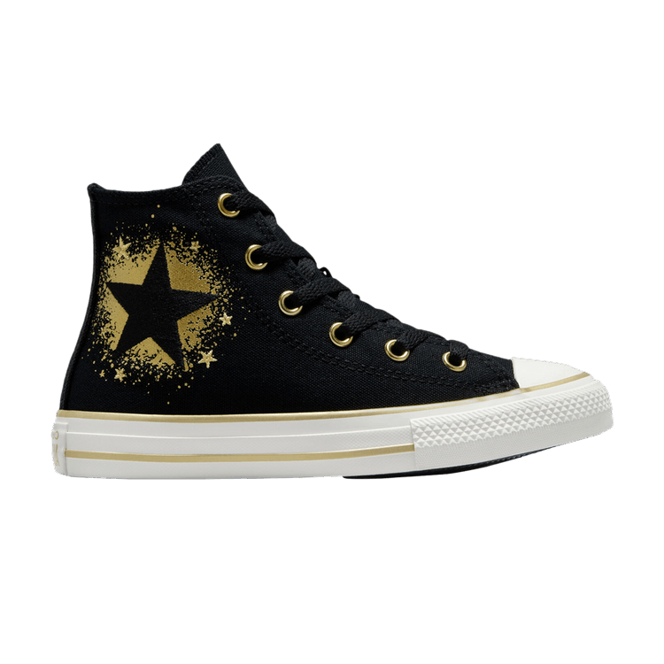 Converse Chuck Taylor All Star High PS 'Gold Stars - Black'