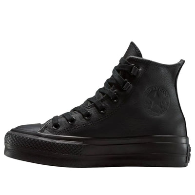(WMNS) Converse Chuck Taylor All Star Lift Leather High Top 'Black'