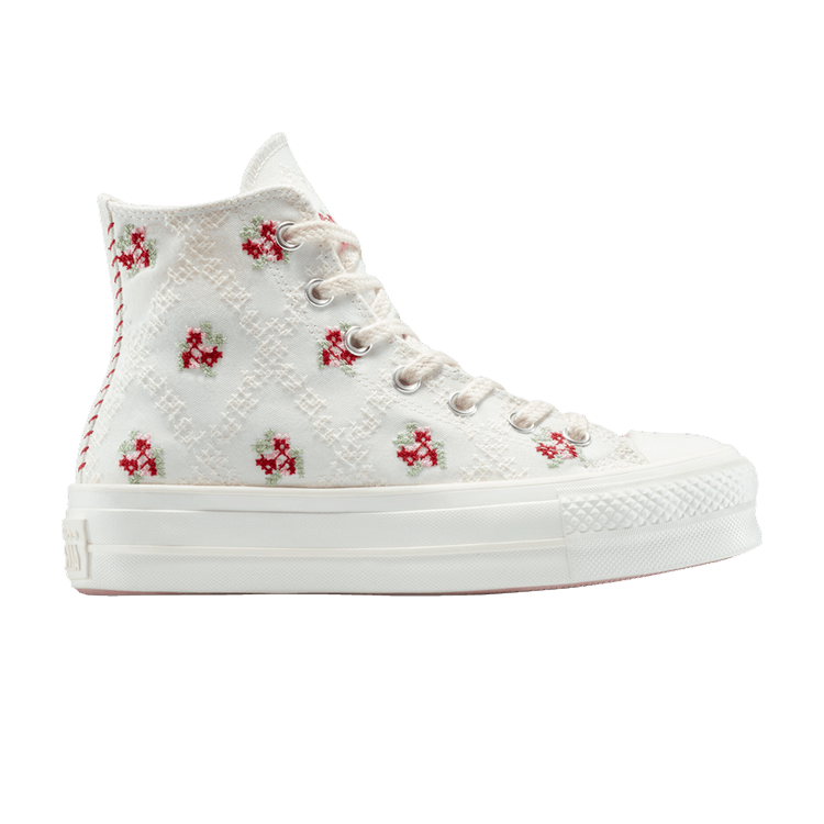 Converse Wmns Chuck Taylor All Star Lift Platform High 'Cross Stitch Roses'