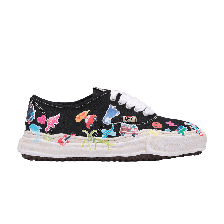 Maison Mihara Yasuhiro Baker OG Sole Sticker Printed Canvas Low 'Black'