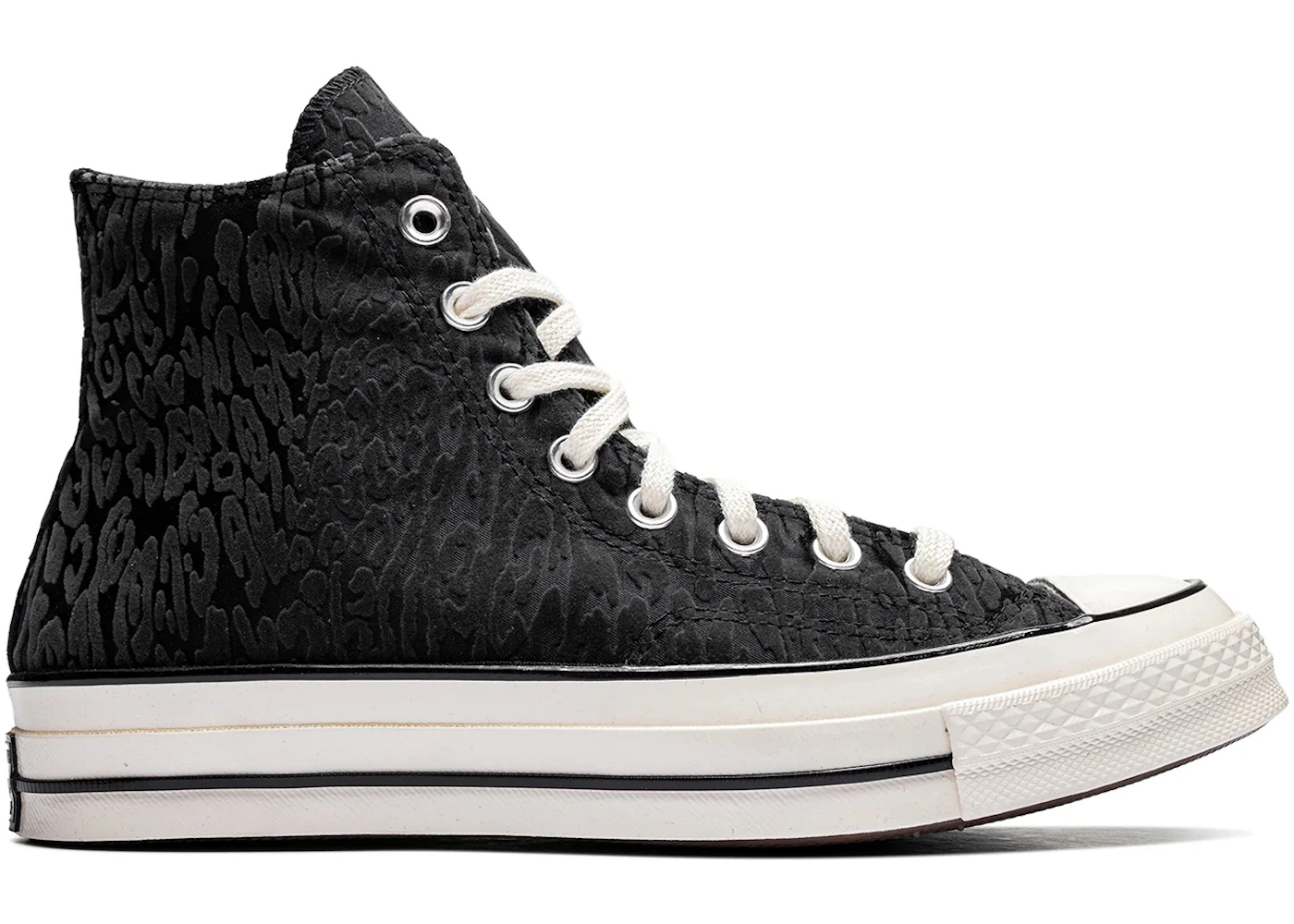 Converse Chuck 70 Hi Black Satin Leopard