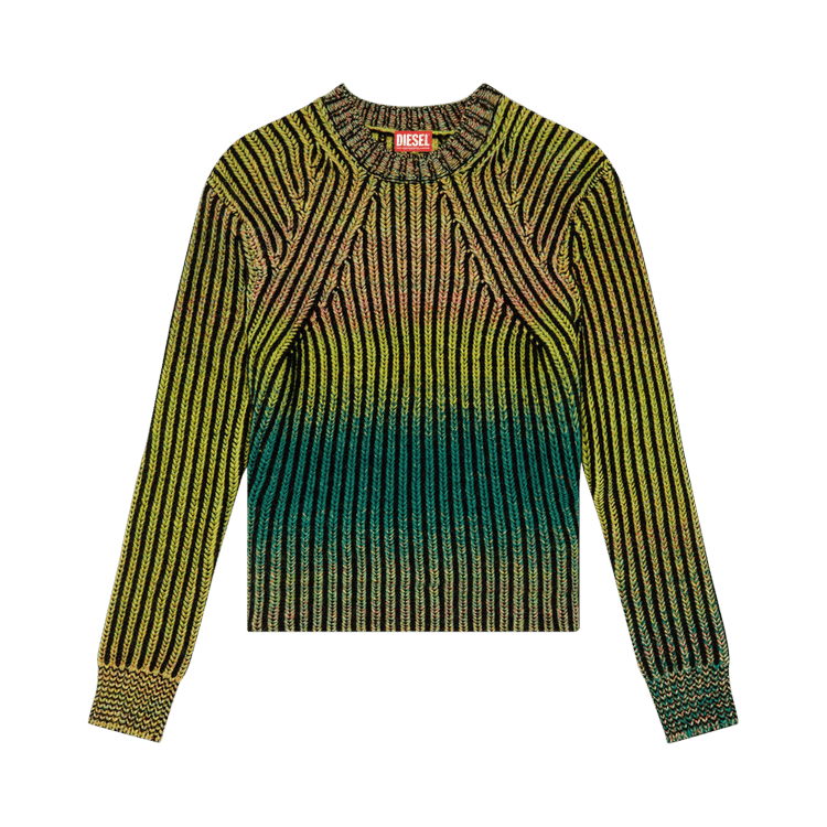 Diesel Degrade Ribbed Crewneck Sweater 'Green'