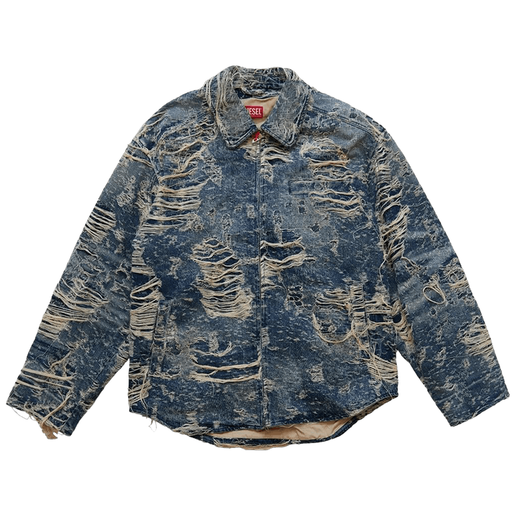 Diesel Distressed Denim Jacket 'Blue'