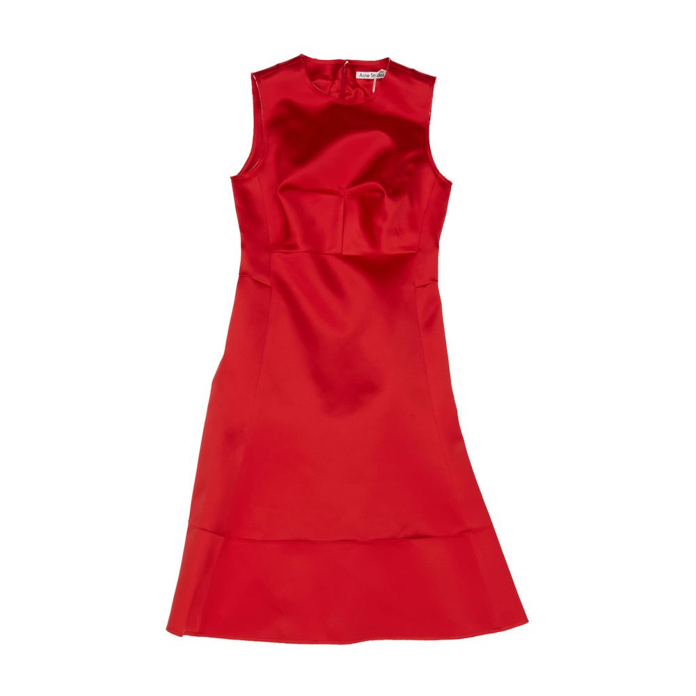 Acne Studios Crewneck Satin Mini Dress
