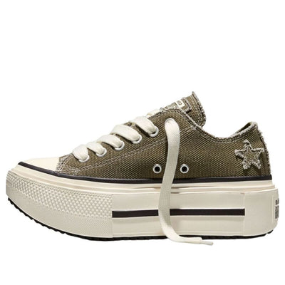 Converse Chuck Taylor All Star Lift Double Stack Distressed Stars 'Utility Black Egret'