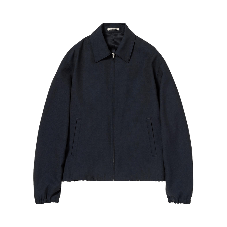 Auralee Wool Mohair Hopsack Zip Blouson 'Dark Navy'