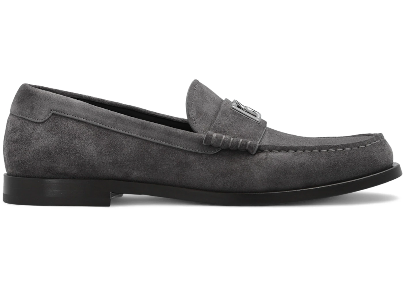Dolce & Gabbana Suede Loafers Grigio Piombo