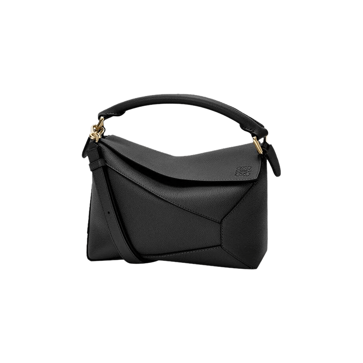 Loewe Small Puzzle Edge Bag In Soft Grained Calfskin 'Black'