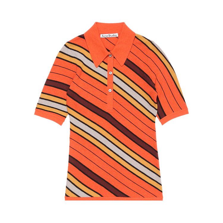 Acne Studios Wool Polo Knit 'Multi Orange'