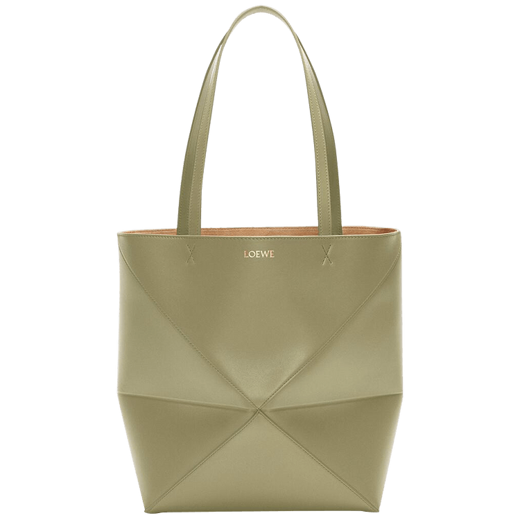 Loewe Medium Puzzle Fold Tote Bag 'Eucalyptus Green'