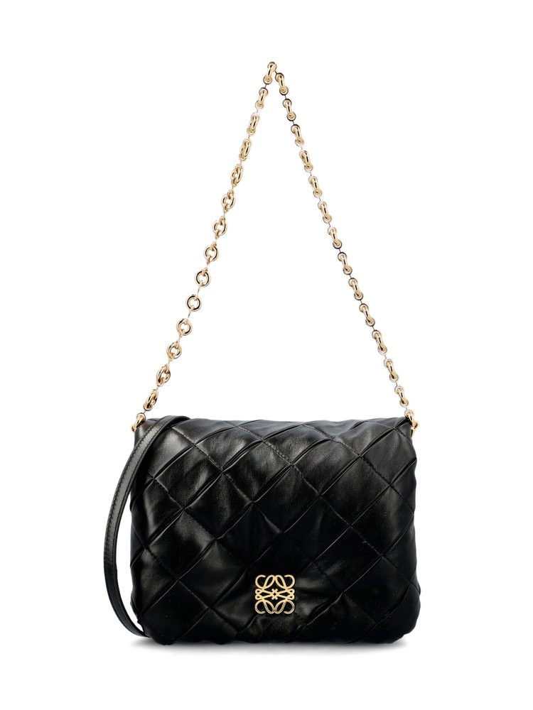 Loewe Puffer Goya Woven Shoulder Bag