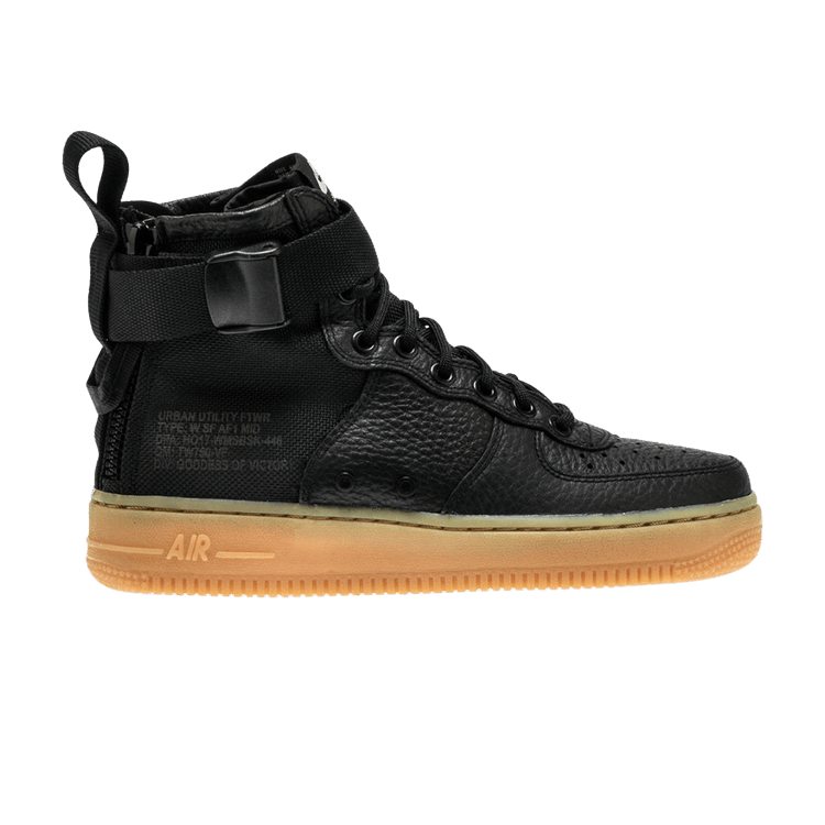 Nike Wmns SF Air Force 1 Mid 'Black Gum'