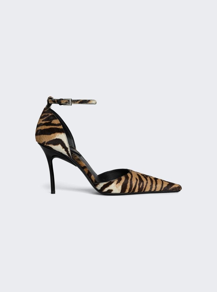 Alaïa Dorsay 90 Ankle-Strap Heeled Pumps