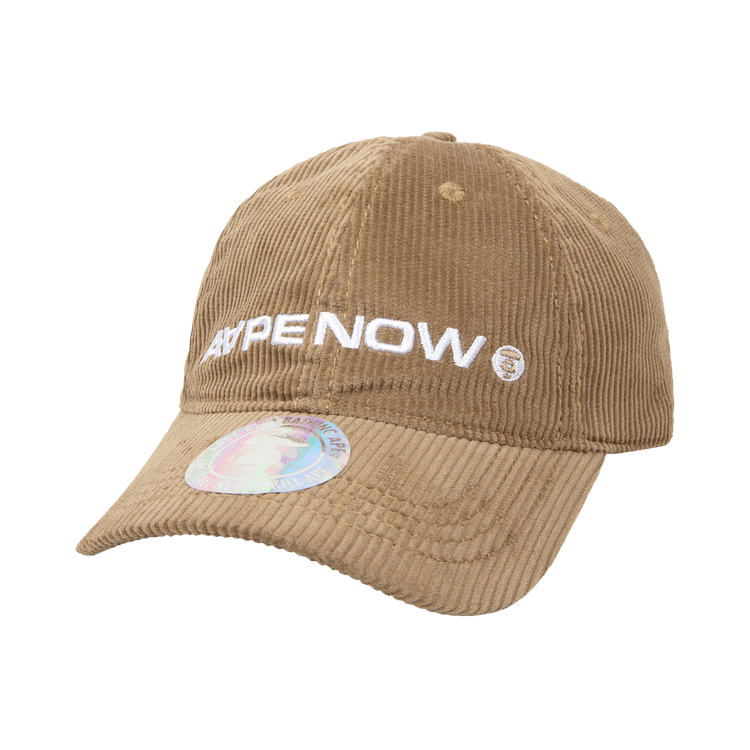 AAPE Moonface Embroidered Corduroy Cap 'Beige'