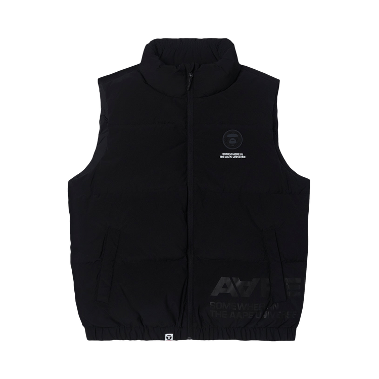 AAPE Moonface Patch Down Vest 'Black'