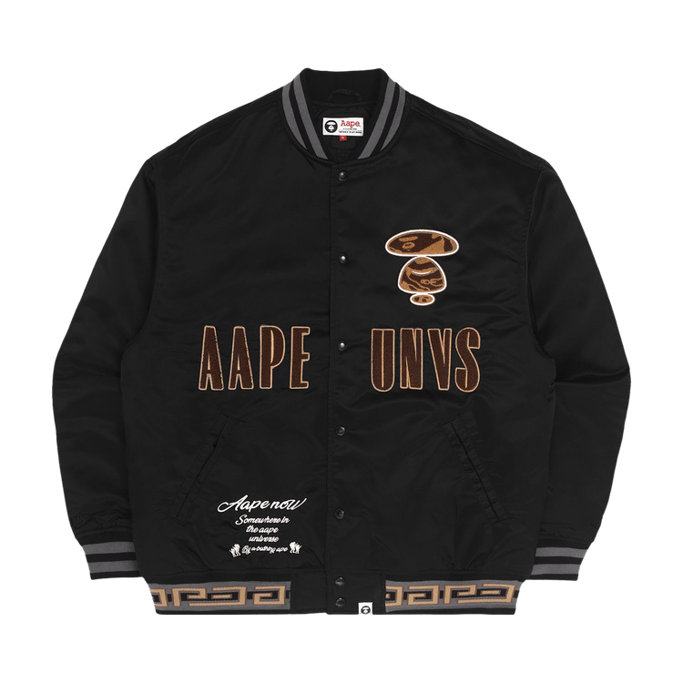 AAPE Moonface Patterned Patch Jacket 'Black'