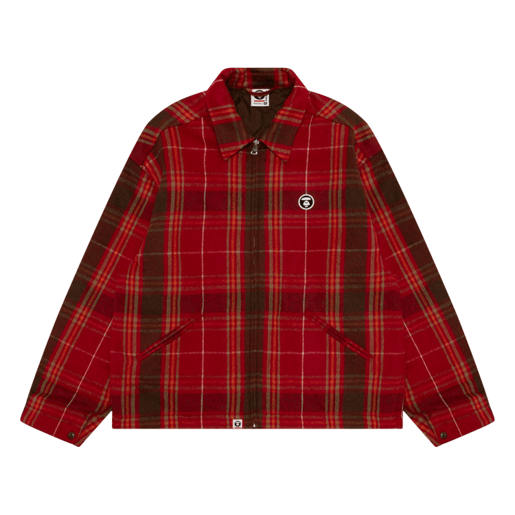 AAPE Now Moonface Check Jacket 'Red/Orange'