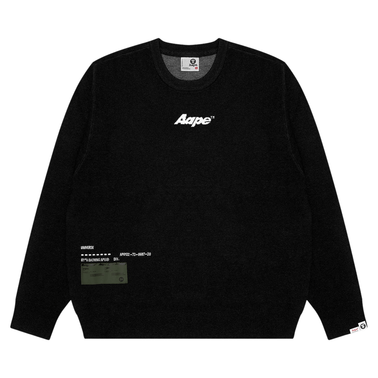 AAPE Jacquard Logo Sweater 'Black'