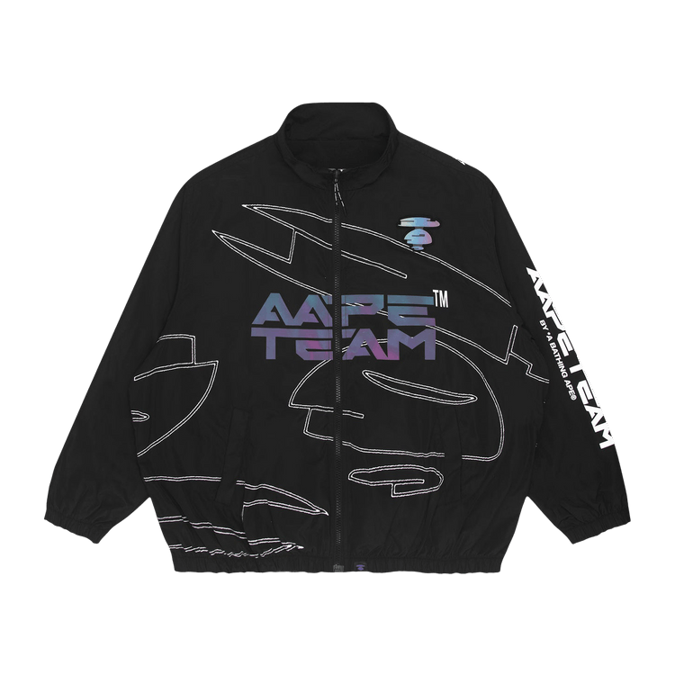 AAPE Moonface Gradient Printed Jacket 'Black'