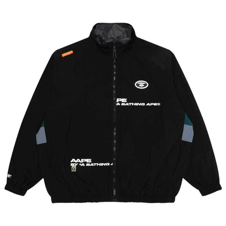 AAPE Moonface Camo Reversible Zip-Up Jacket 'Black'