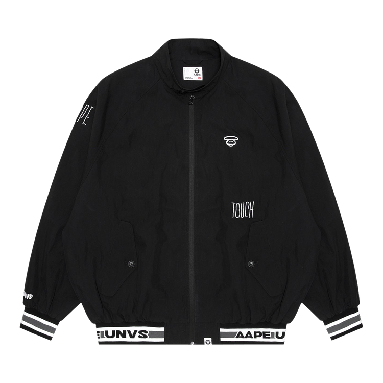 AAPE Moonface Embroidered Zip Jacket 'Black'