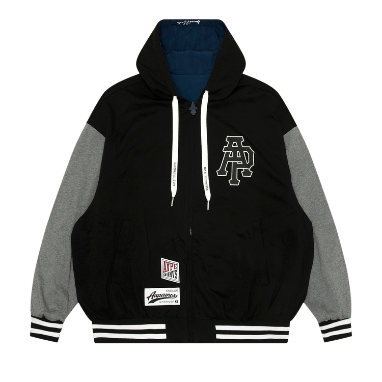 AAPE Logo Zip-Up Hooded Jacket 'Black'