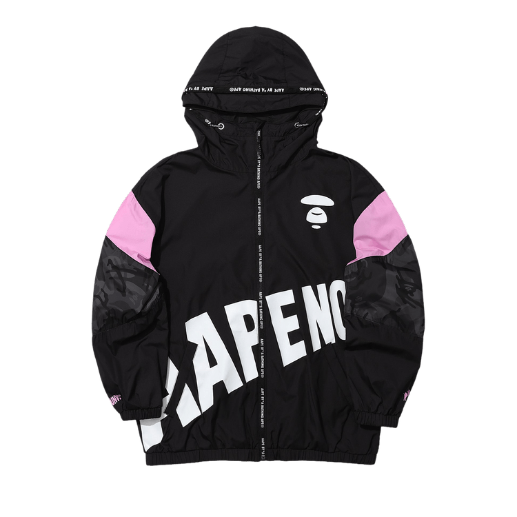 AAPE Panelled Sleeve Zip Jacket 'Black'
