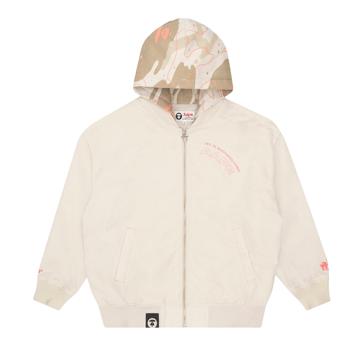 AAPE Panelled Logo Jacket 'Ivory'
