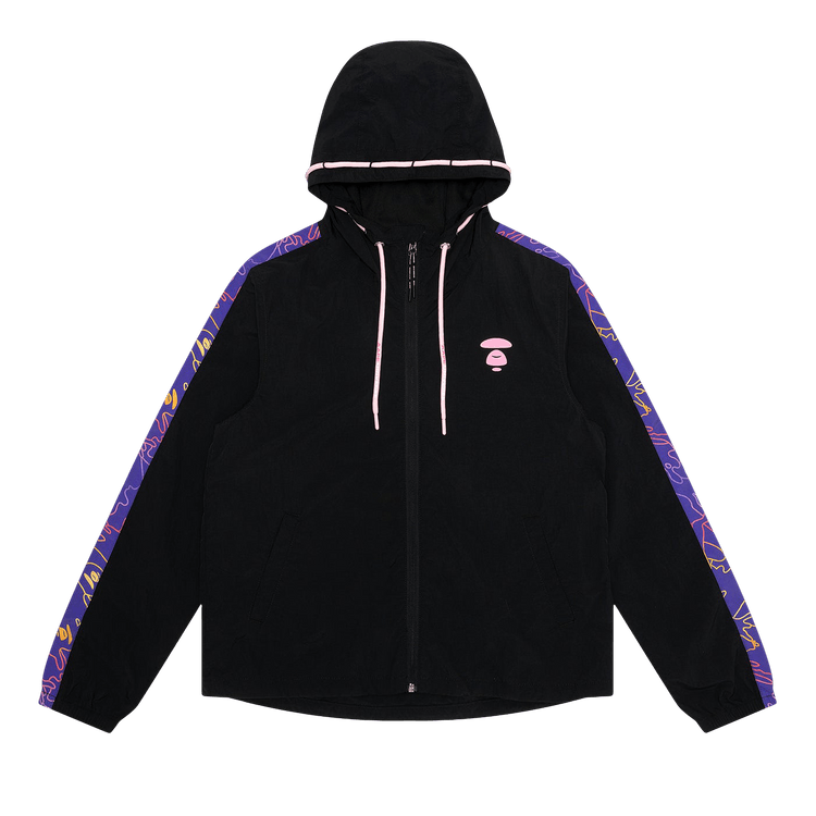 AAPE Moonface Hooded Zip Jacket 'Black'