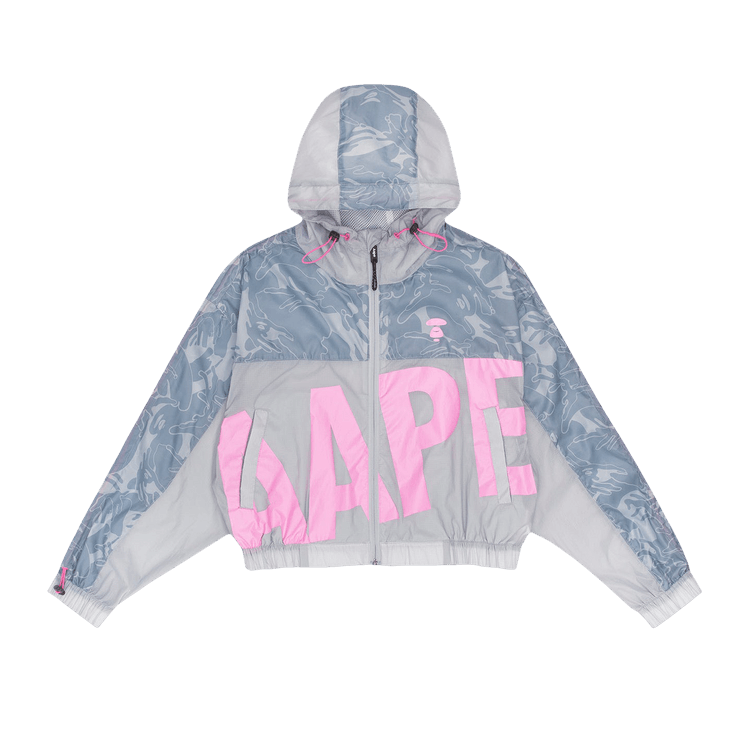 AAPE Moonface Hooded Lightweight Jacket 'Grey'