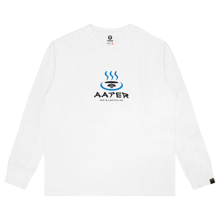 AAPE r Graphic Long Sleeve Tee 'White'