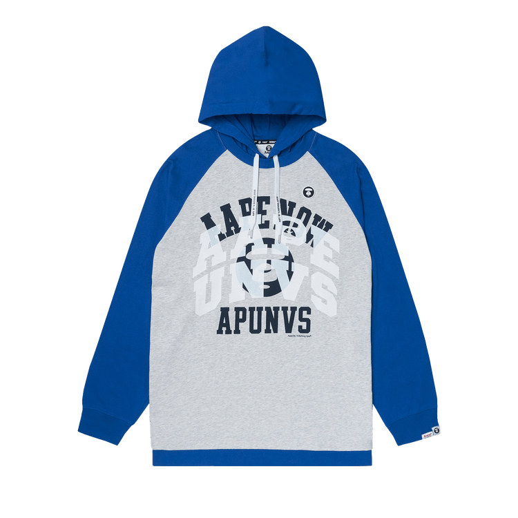 AAPE Moonface Raglan Hoodie 'Blue'