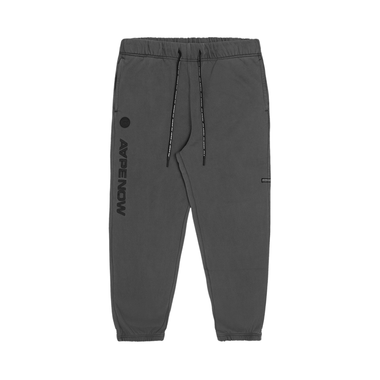 AAPE Moonface Tonal Patch Sweatpants 'Black'