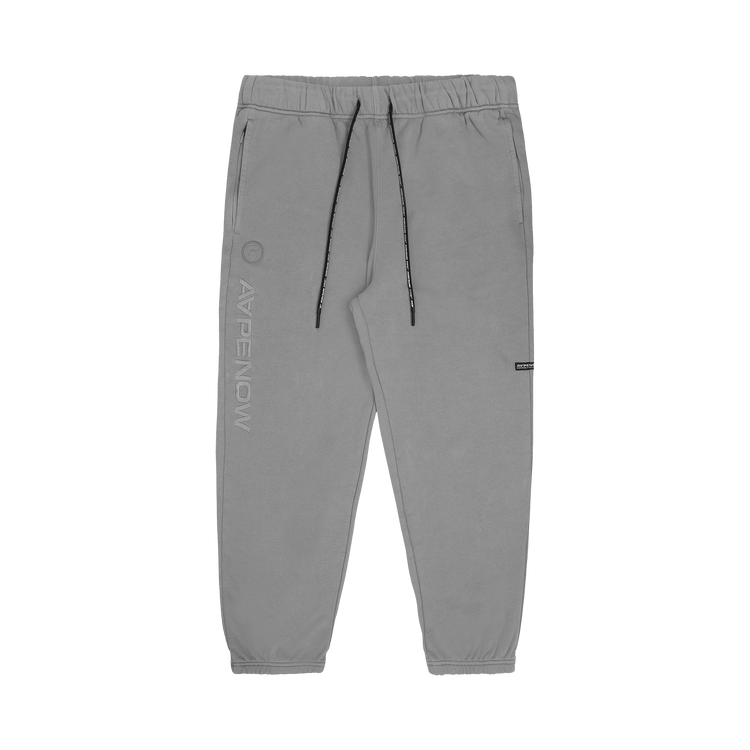 AAPE Moonface Tonal Patch Sweatpants 'Grey/Yellow'