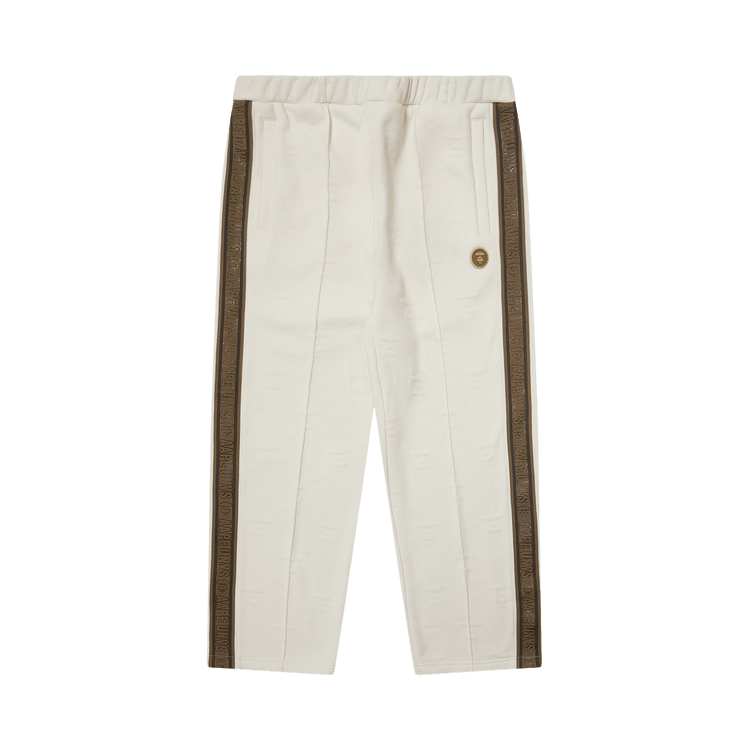 AAPE Moonface Pintuck Track Pants 'Ivory'