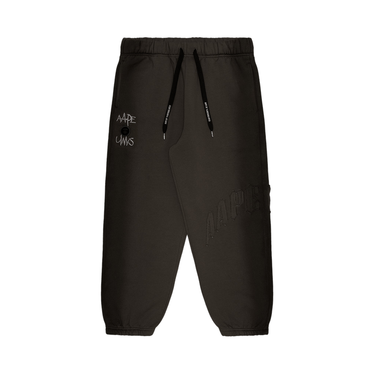AAPE Moonface Patch Embroidered Sweatpants 'Black/Light'