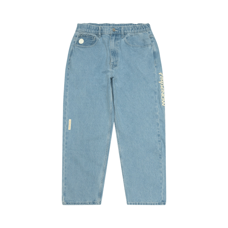 AAPE Now Moonface Logo Jeans 'Blue/Light'