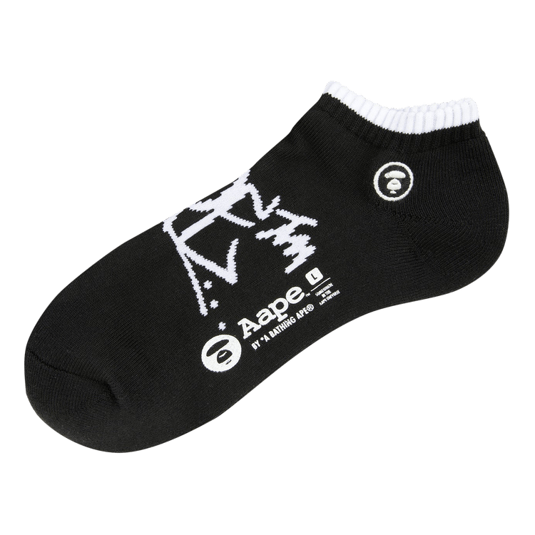 AAPE Moonface Logo Low-Cut Ankle Socks 'Black'