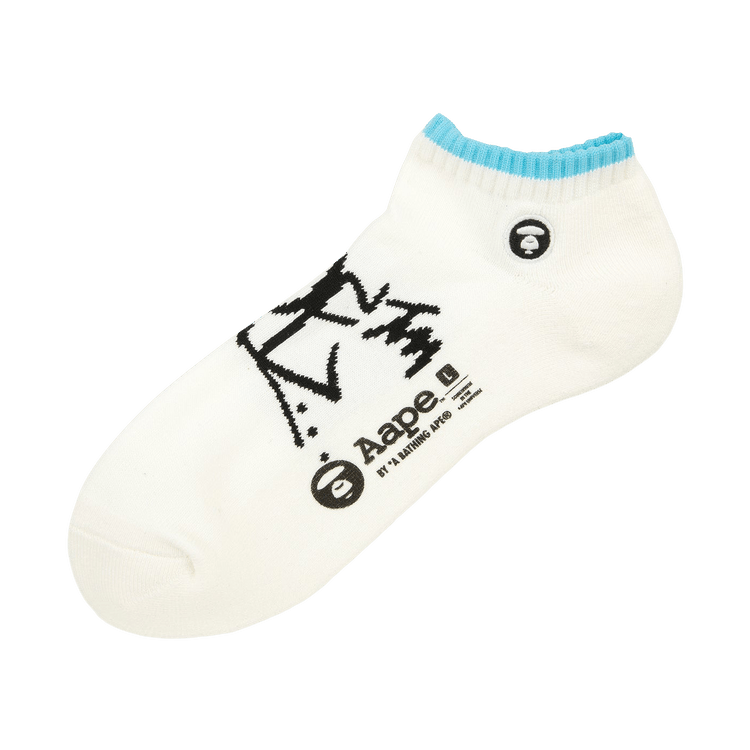 AAPE Moonface Logo Low-Cut Ankle Socks 'Ivory'