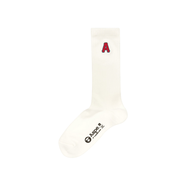 AAPE Letter 'A' Socks 'Ivory'