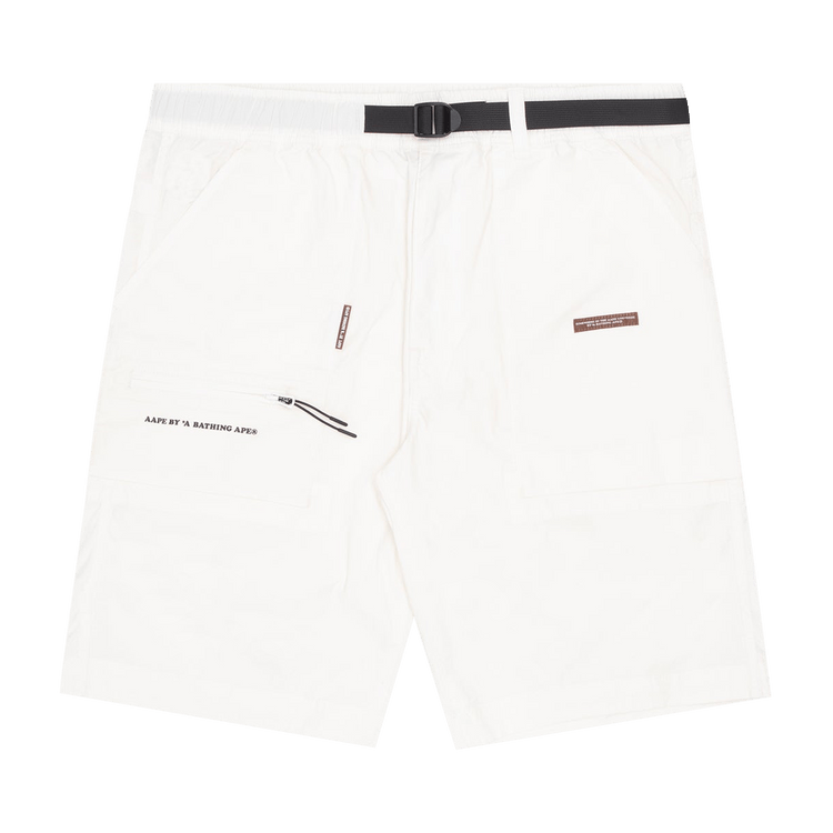 AAPE Moonface Belted Shorts 'Ivory'
