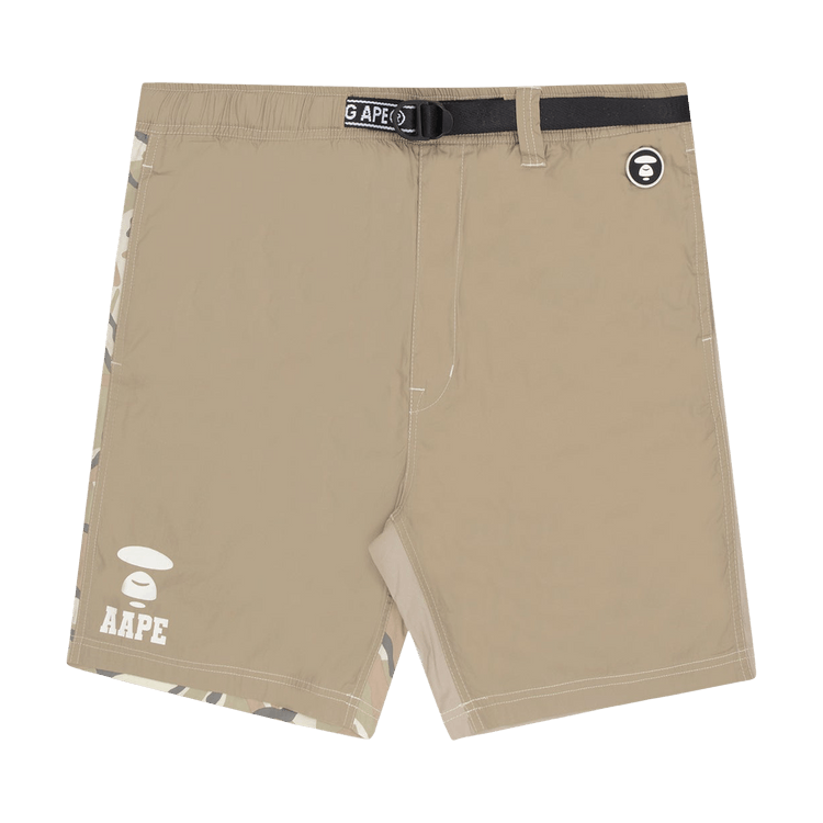 AAPE Moonface Belted Camo Shorts 'Beige'