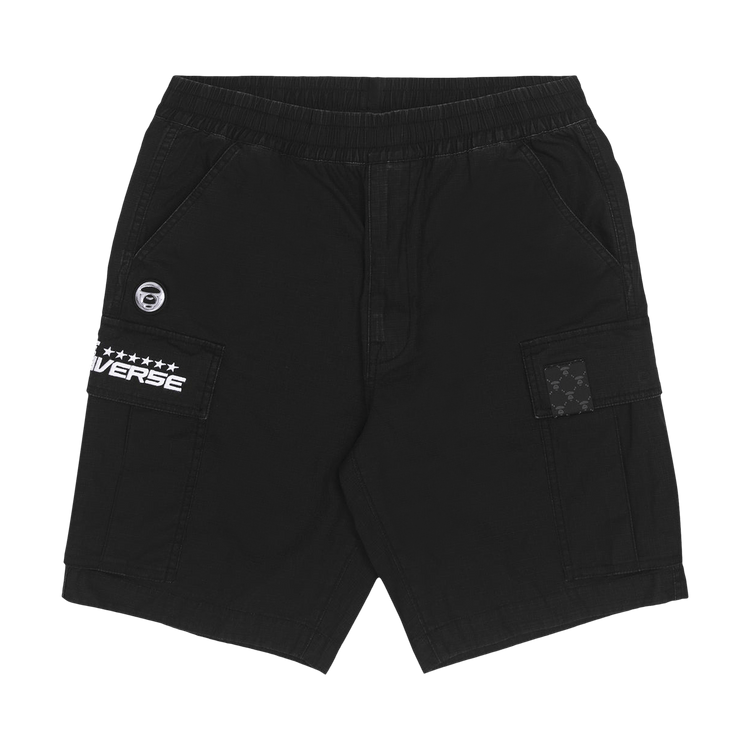 AAPE Moonface Patch Cargo Shorts 'Black'