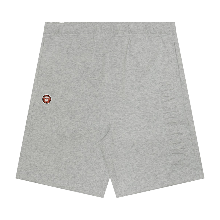 AAPE Moonface Patch Sweat Shorts 'White/Heather'