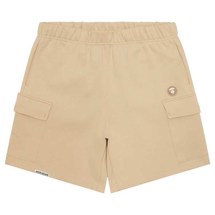 AAPE Now Moonface Logo Cargo Sweat Shorts 'Beige/Light'