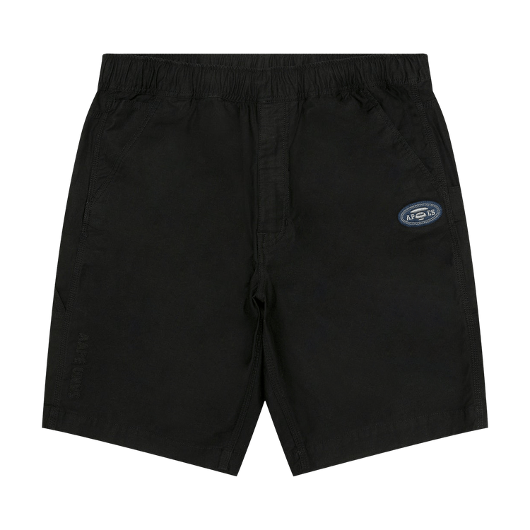 AAPE Unvs Moonface Logo Patch Shorts 'Black'